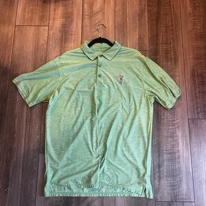 Michigan State Sparty Golfing Light Green Polo Shirt